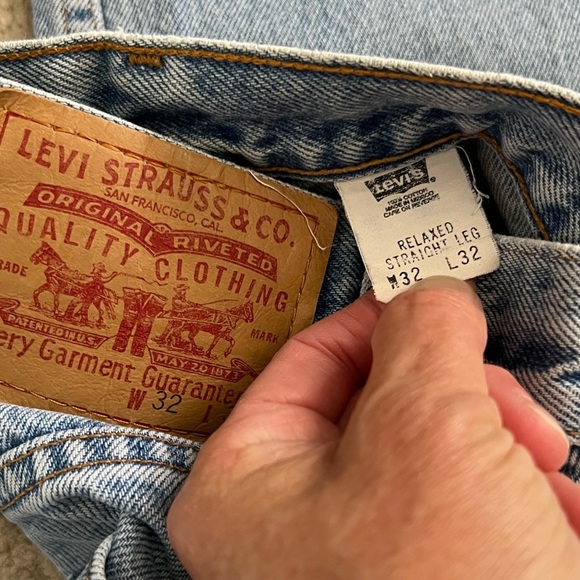 Vintage 2002 Levi’s 901 Relaxed Straight Leg Jeans Light Wash Mexico 32 X 32 - Picture 7 of 12